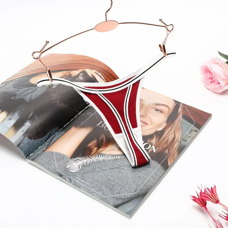 Women's Panties Sexy Cotton Panties Solid Low Waist Seamless Fashion Thongs