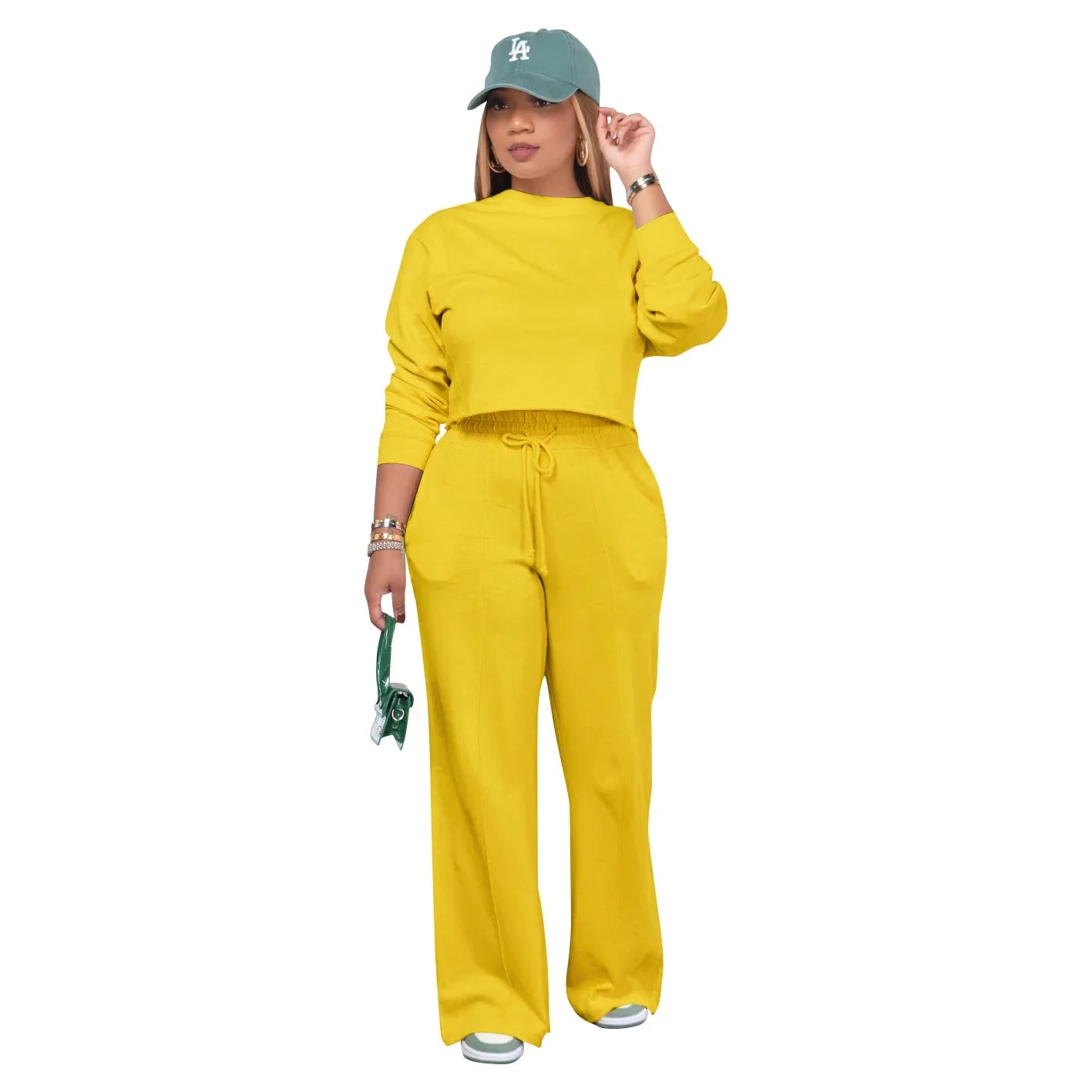 Women Clothing Sets Pullover Top+Pants 2Pcs Suits Winter Thicken Warm Outfits Solid Color Female Casual Tracksuit