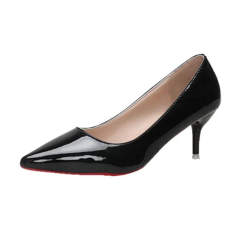 Sexy Red Bottom Women's High Heels Classic Pumps Soft Leather