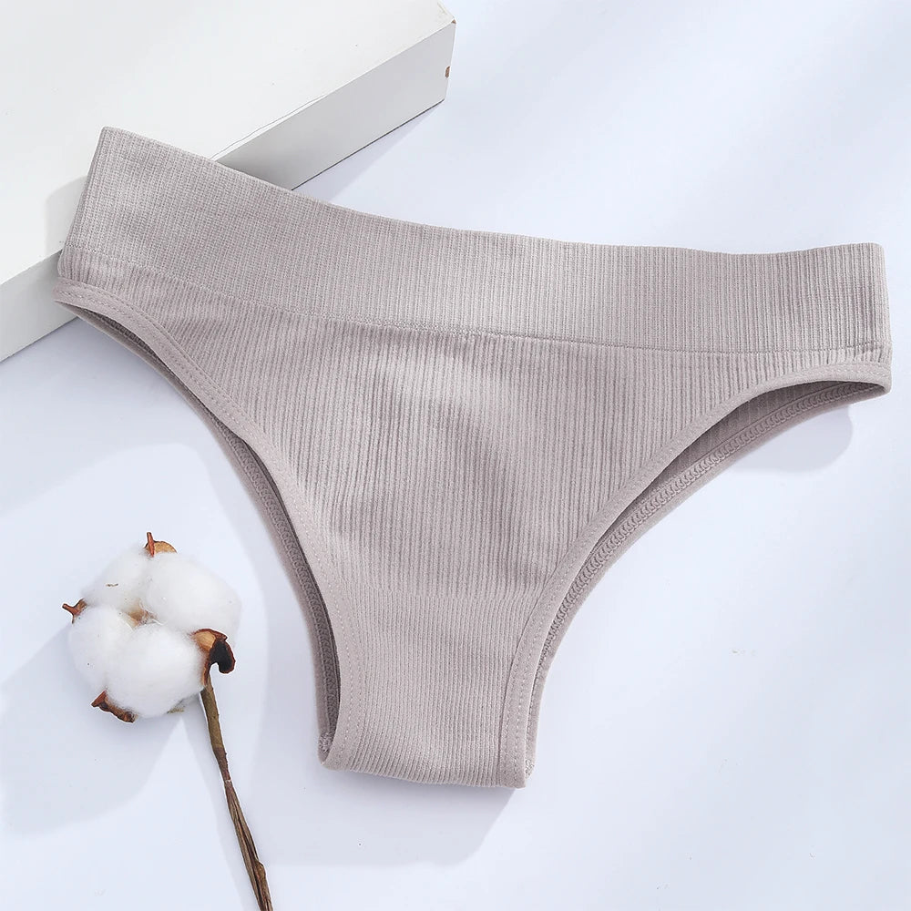 Women Brazilian Panties Cotton Underwear S-L Comfortable Underpants Low-Rise T-Back Panty
