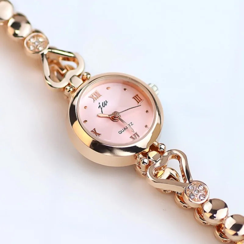 Women's Watch Small Dial Silver Quartz Luxury Vintage Ladies Dress Bracelet Watches