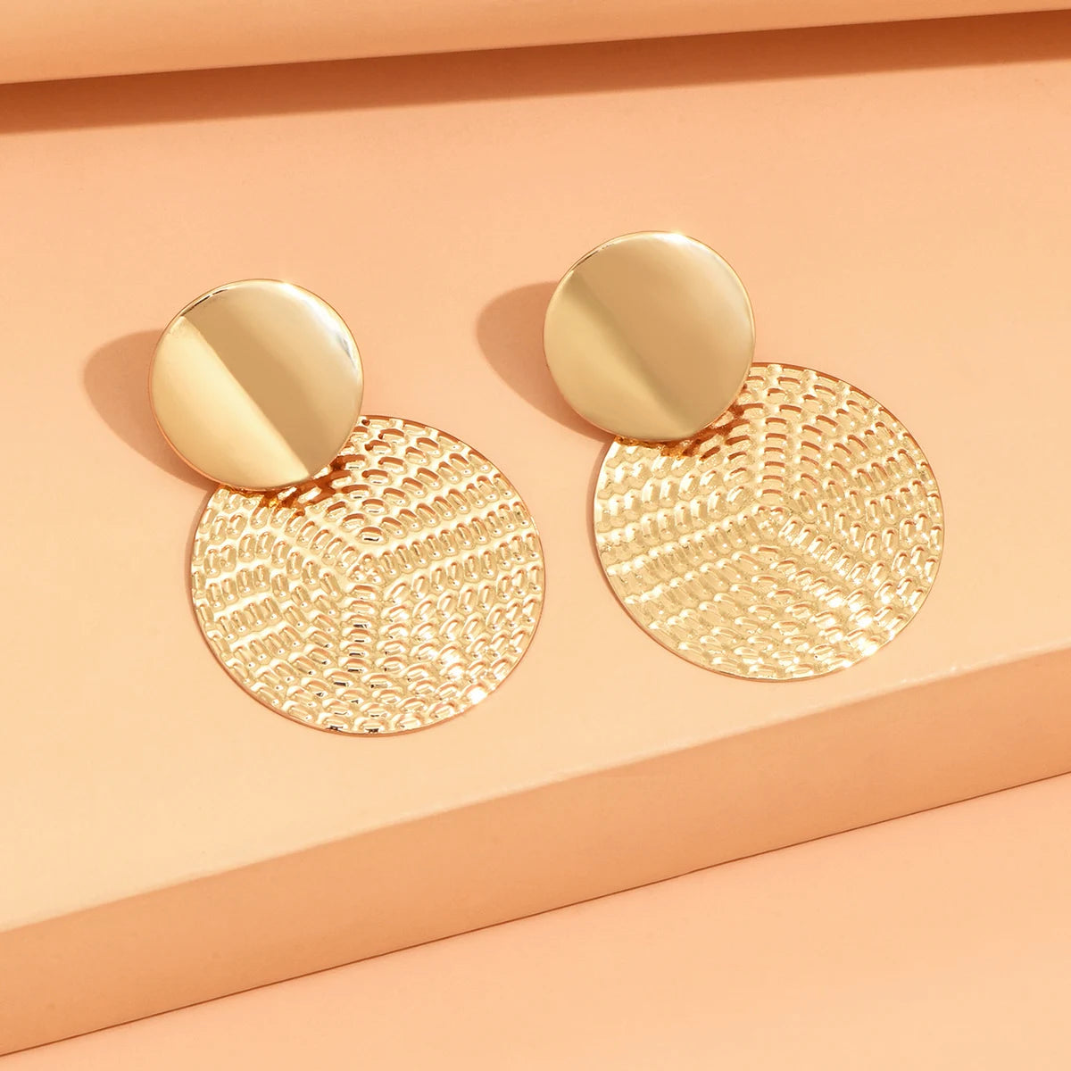 Bohemia Trendy Geometric Metal Round Earrings For Women Fashion Wedding Jewelry