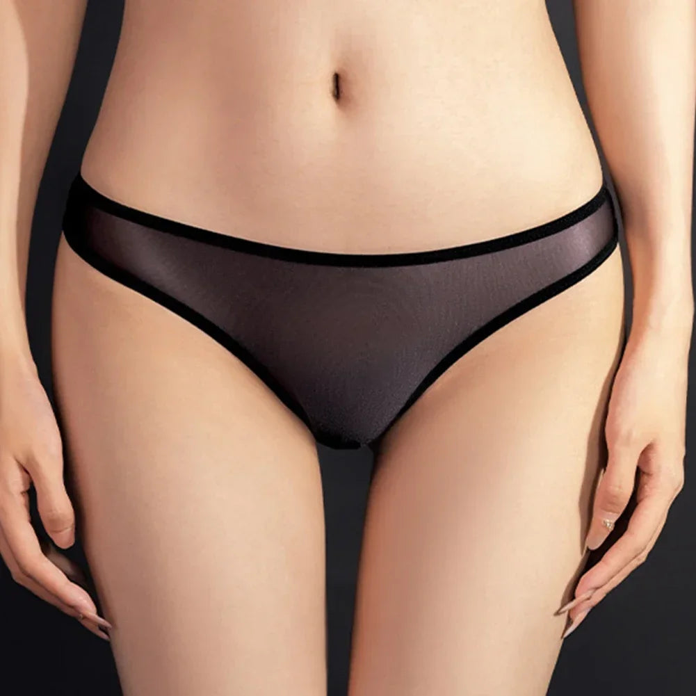 Women Sexy Panties Sheer Brief Low Rise See Through Underpant Knickers Thongs Breathable
