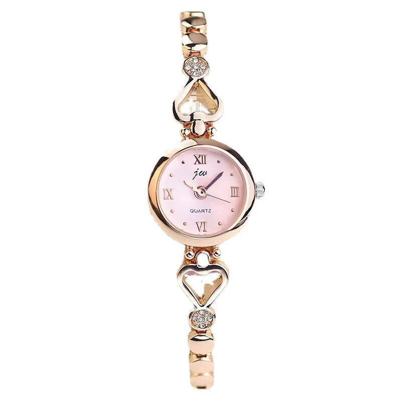 Women's Watch Small Dial Silver Quartz Luxury Vintage Ladies Dress Bracelet Watches