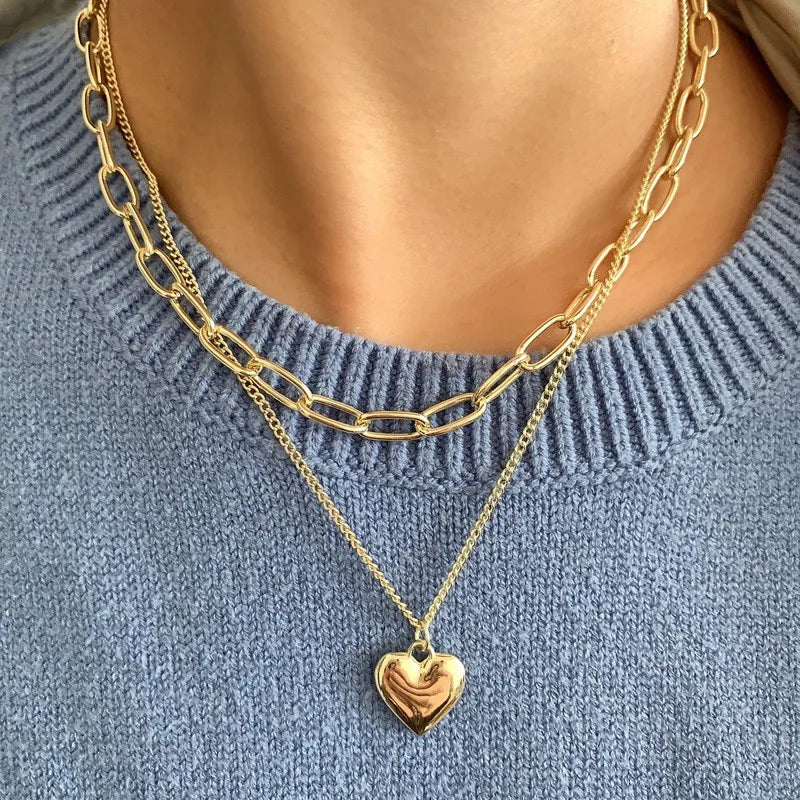 Vintage Necklace Women's Jewelry Layered Accessories Fashion Pendant