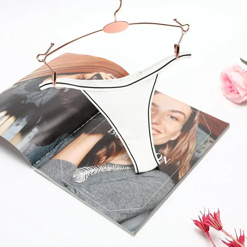 Women's Panties Sexy Cotton Panties Solid Low Waist Seamless Fashion Thongs