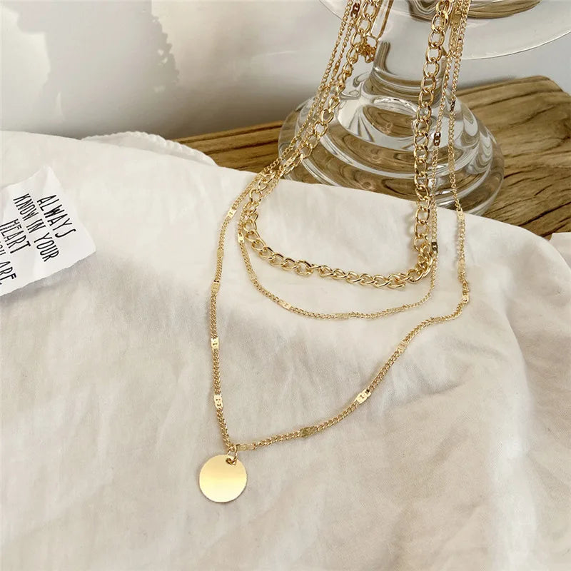 Vintage Necklace Women's Jewelry Layered Accessories Fashion Pendant