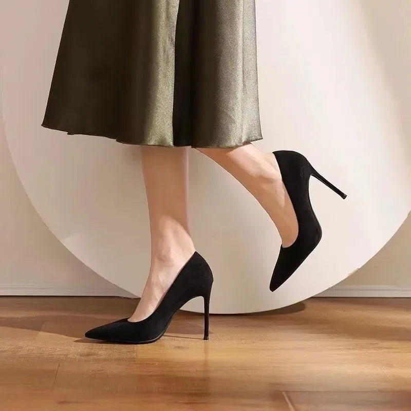 Women's Pumps Stiletto Heel Pointed Toe Elegant And Sexy Designer Black