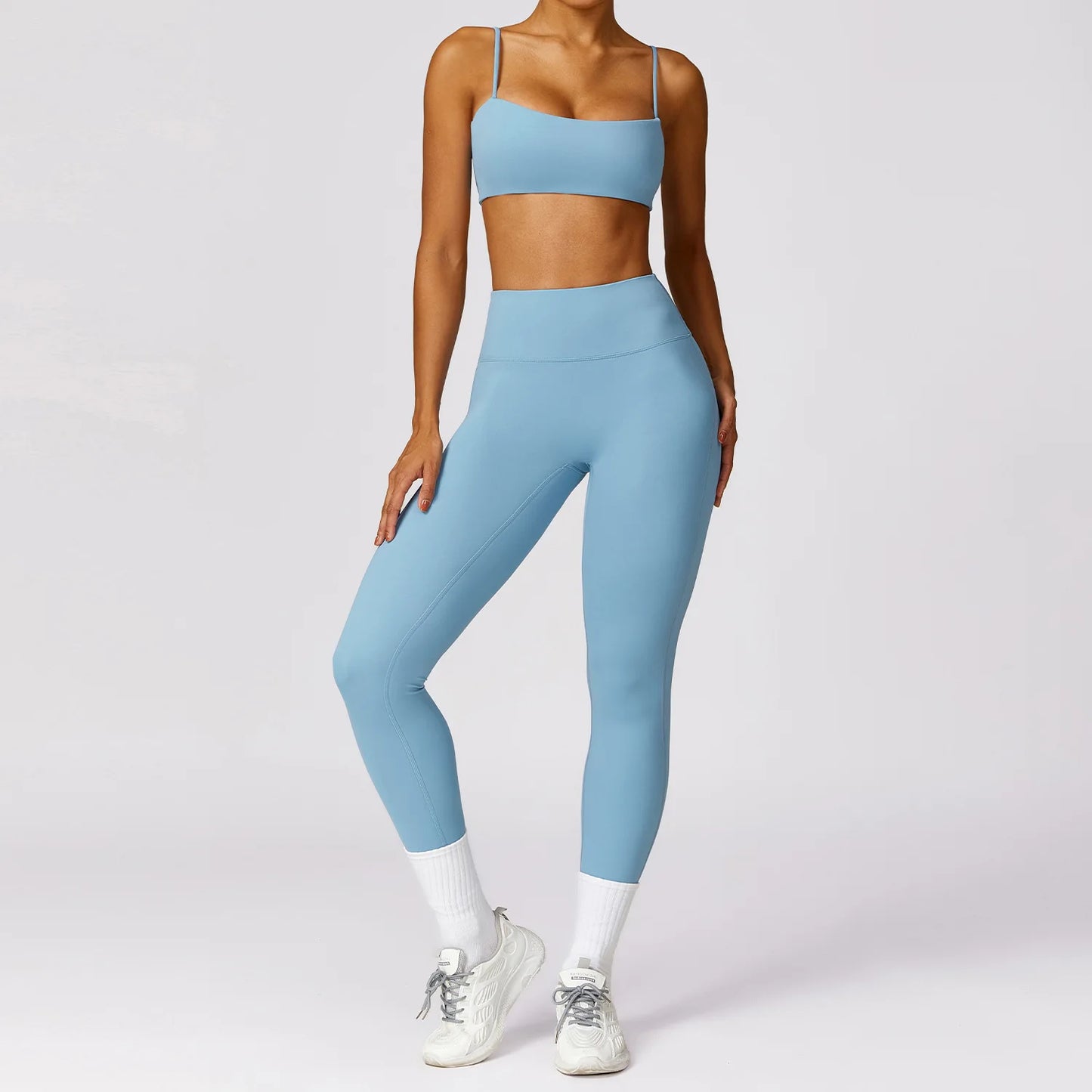 Women Tracksuit Yoga Set Nude Sport Suits Sexy Quick Dry Sportswear Workout Clothes Athletic Wear Gym Leggings Fitness Bra Sets