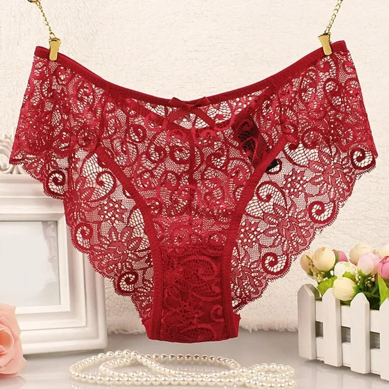 Panties For Women Plus Size Thongs Sexy Panties Lace Cutout Hollow Waist