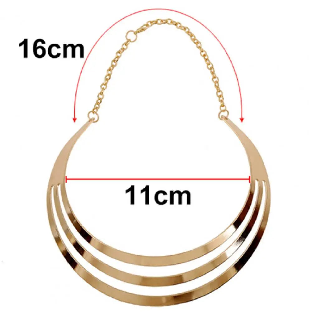 Layered Necklace For Women Unique Design Waterproof Alloy Exaggerated Layered Necklace