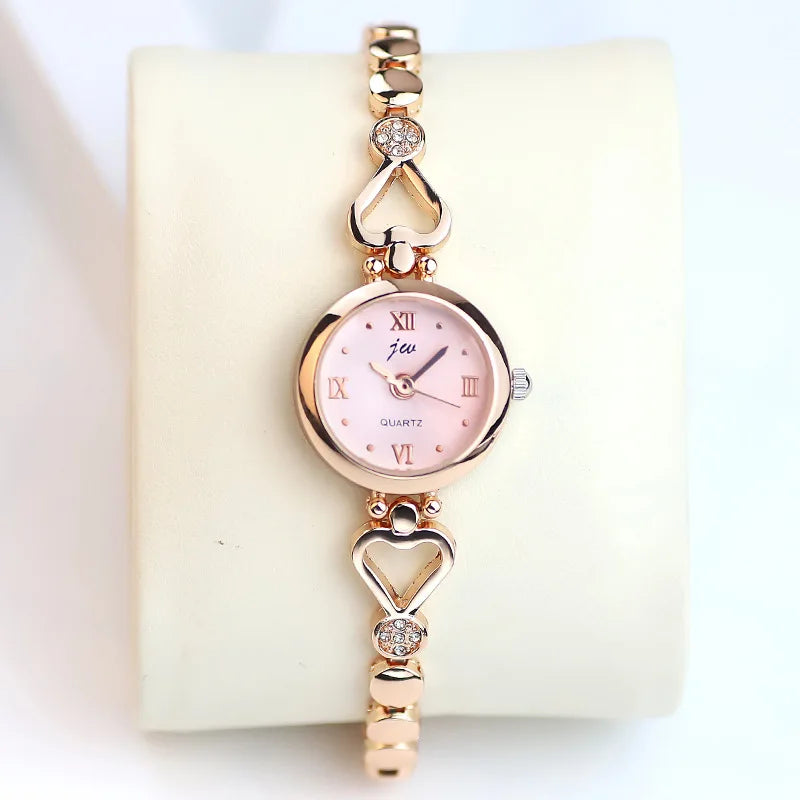 Women's Watch Small Dial Silver Quartz Luxury Vintage Ladies Dress Bracelet Watches