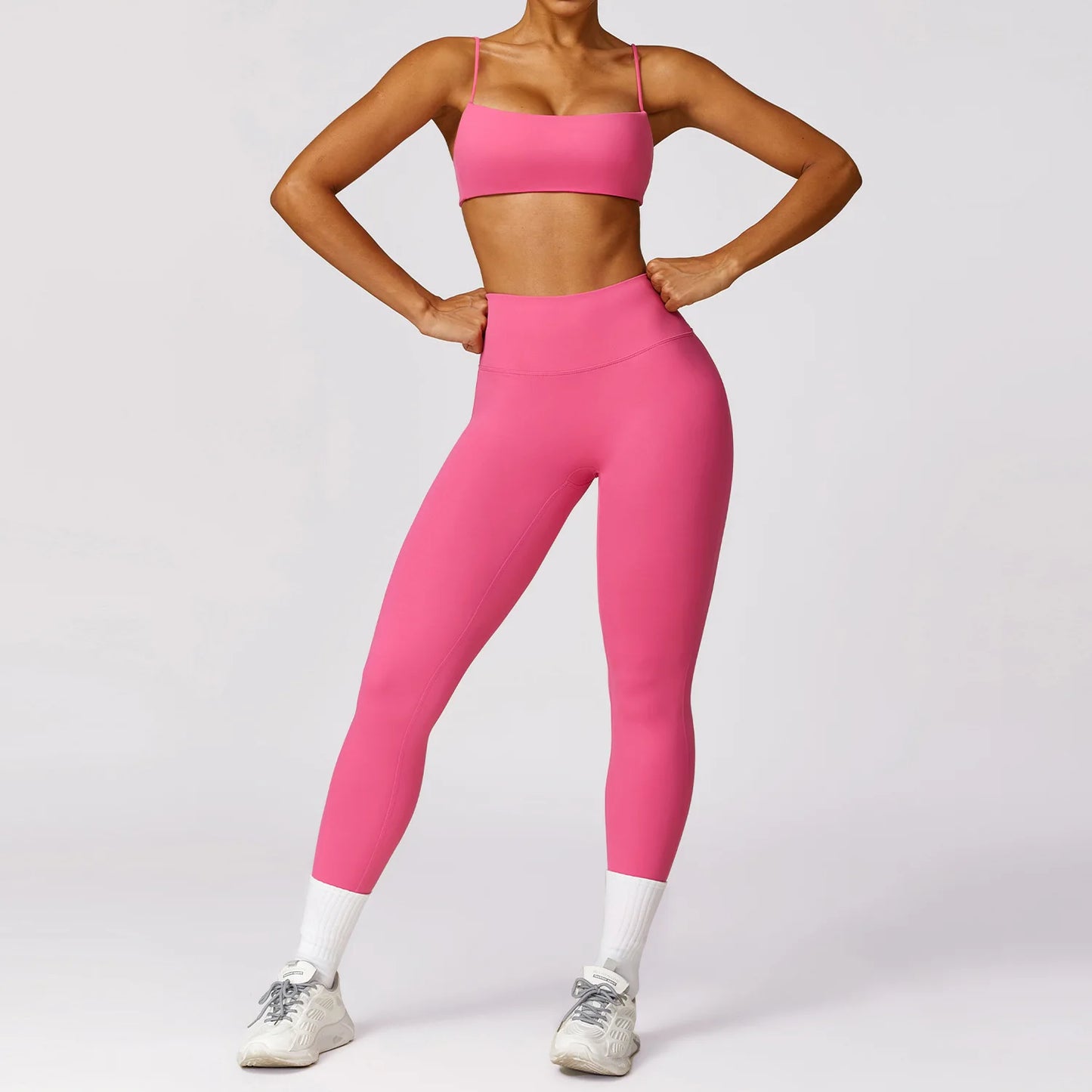 Women Tracksuit Yoga Set Nude Sport Suits Sexy Quick Dry Sportswear Workout Clothes Athletic Wear Gym Leggings Fitness Bra Sets