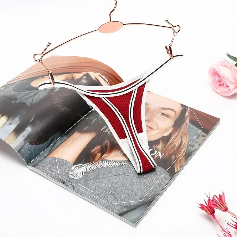 Women's Panties Sexy Cotton Panties Solid Low Waist Seamless Thongs