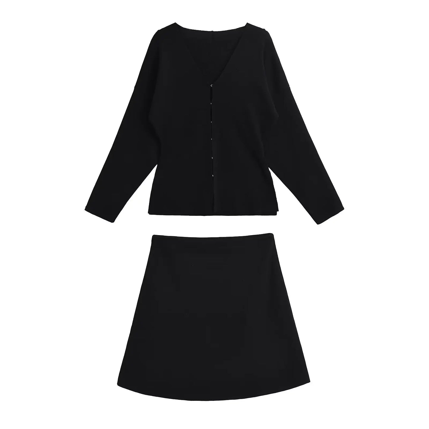 TRAFSHE Women Knit Mini Skirt Sets For Women 2 Pieces Knit Coat Women Suits Women Outfit Streetwear Clothing