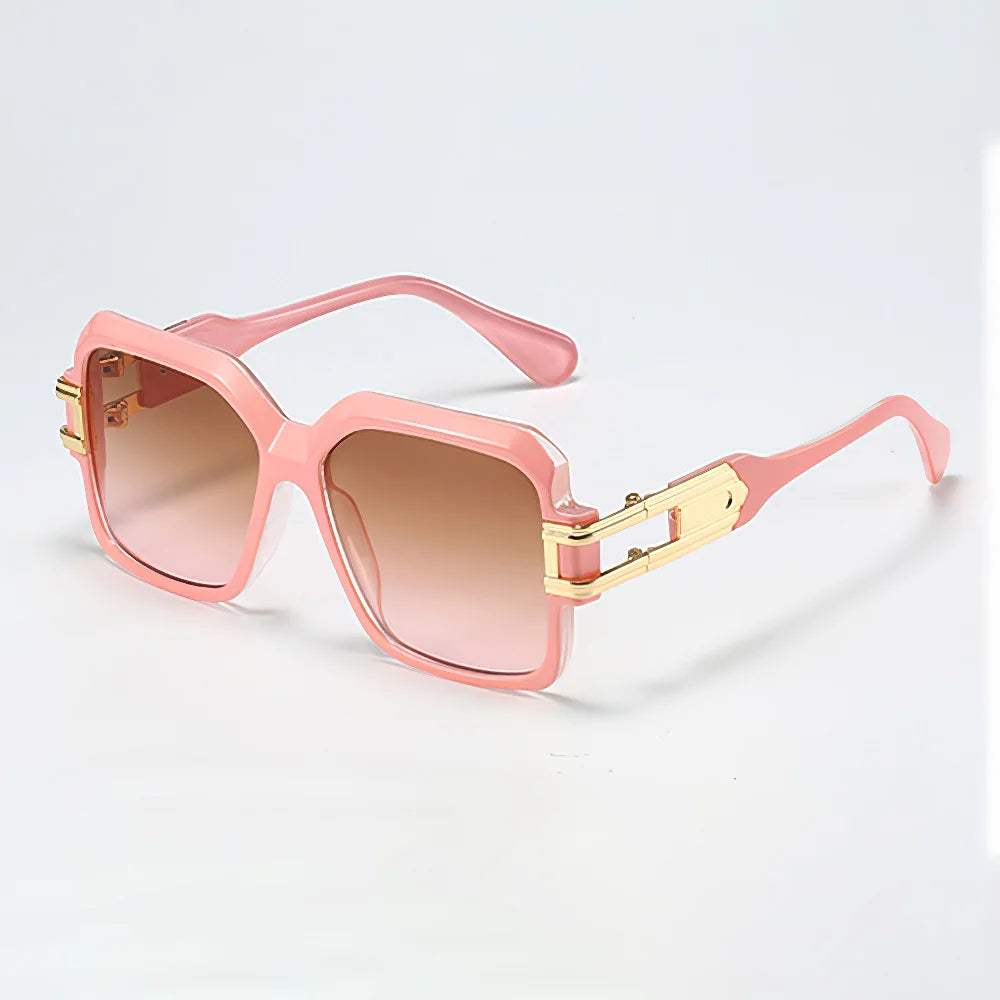 Vintage Sunglasses for Women Leopard Patterned Square Glasses with Brown Golden Accents Sunglasses Women Glasses Women