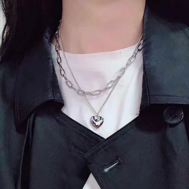 Vintage Necklace Women's Jewelry Layered Accessories Fashion Pendant