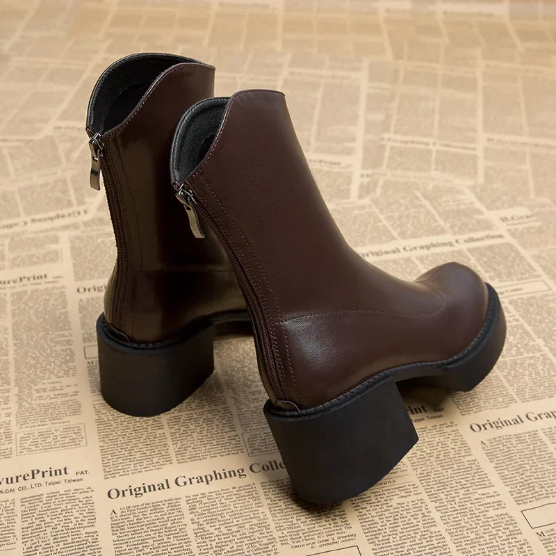 High Heel Women Ankle Boots Fashion High Quality Platform Comfort Women Waterproof Boots