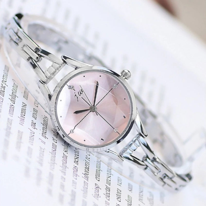 Women's Elegant Watch Quartz Luxury Fashion Stainless Steel Alloy Wristwatch