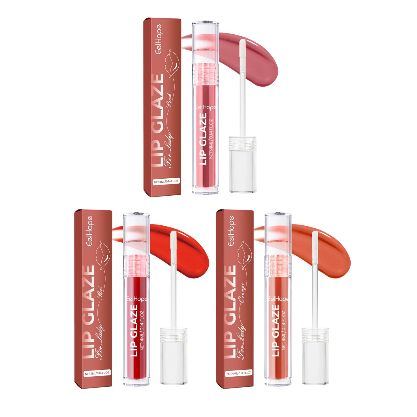 EELHOPE Lip Glaze Nourishing Lip Non-sticky Lasting Color Waterproof Moisturizing Remove Lip Lines