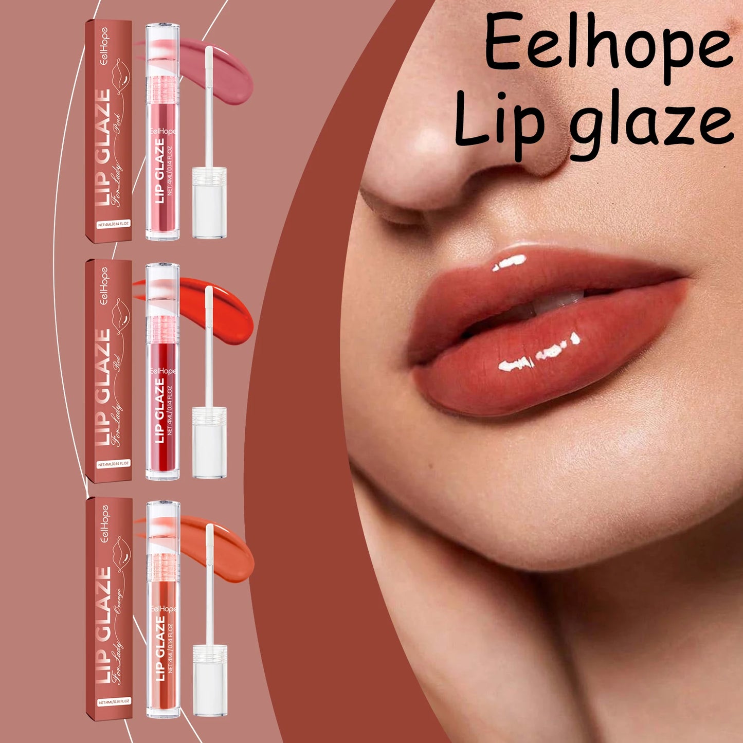 EELHOPE Lip Glaze Nourishing Lip Non-sticky Lasting Color Waterproof Moisturizing Remove Lip Lines