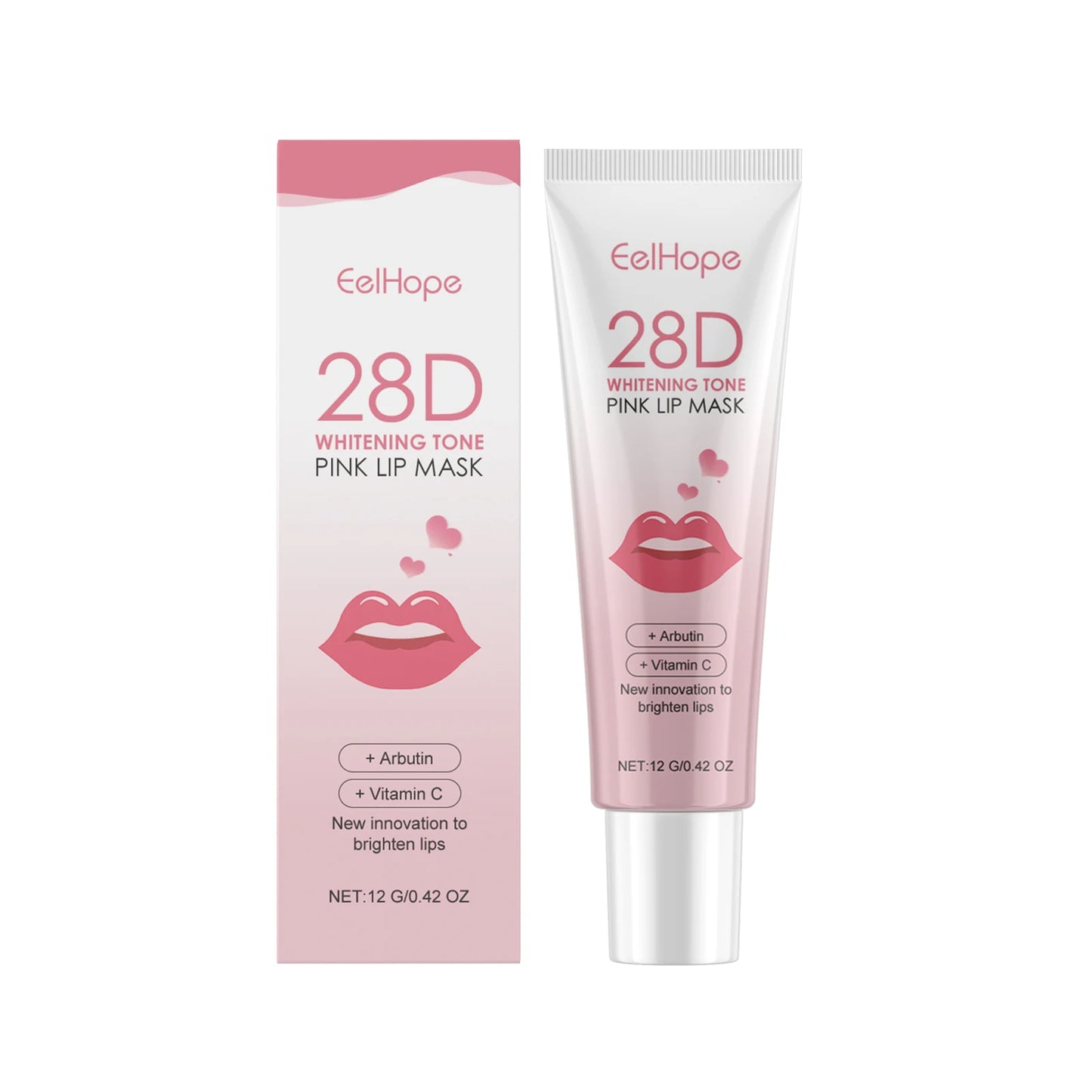 EELHOPE Lip Balm Fade Lip Lines Brightening Lasting Moisturizing Smoothing Skins Improve Lip Gloss Nourishing Pink Lip Mask