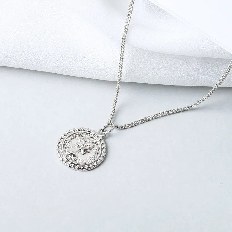 Silver Necklace For Women Elegant Chain Sterling Silver Jewelry Round Necklace