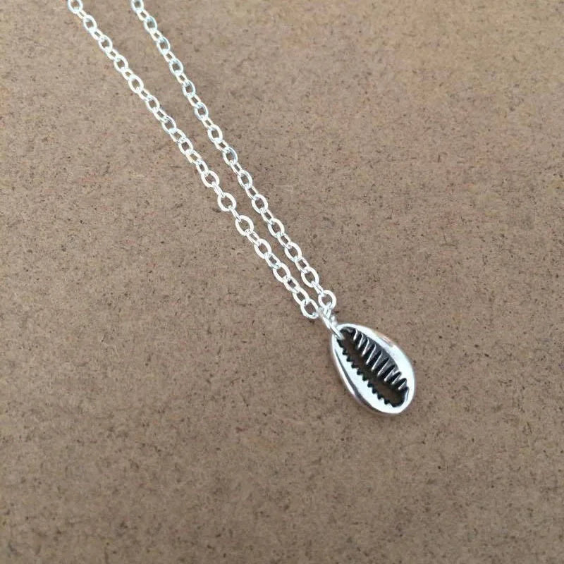 Women's Necklace Boho Beach Sea Shell Cowrie Pendant Gold/Silver Plated