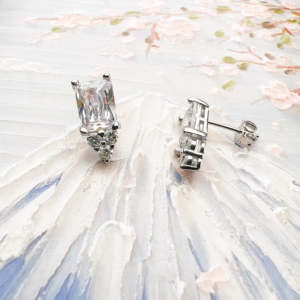 Elegant Design Ear Stud Earrings Stylish Fine Jewerly For Women Romantic Gift In Pure 925 Sterling Silver