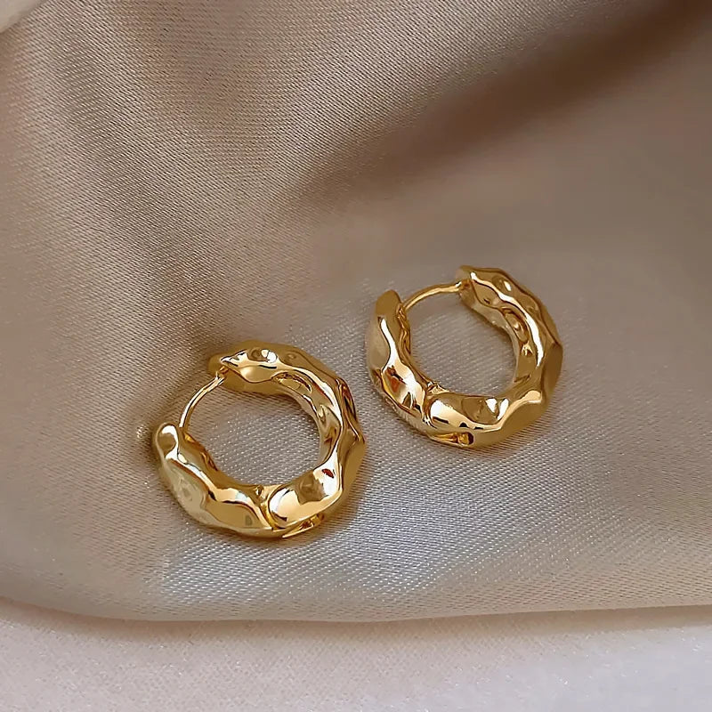 Trendy 925 Sterling Silver Circle Earrings for Women Real Silver Ear Hoop Earrings