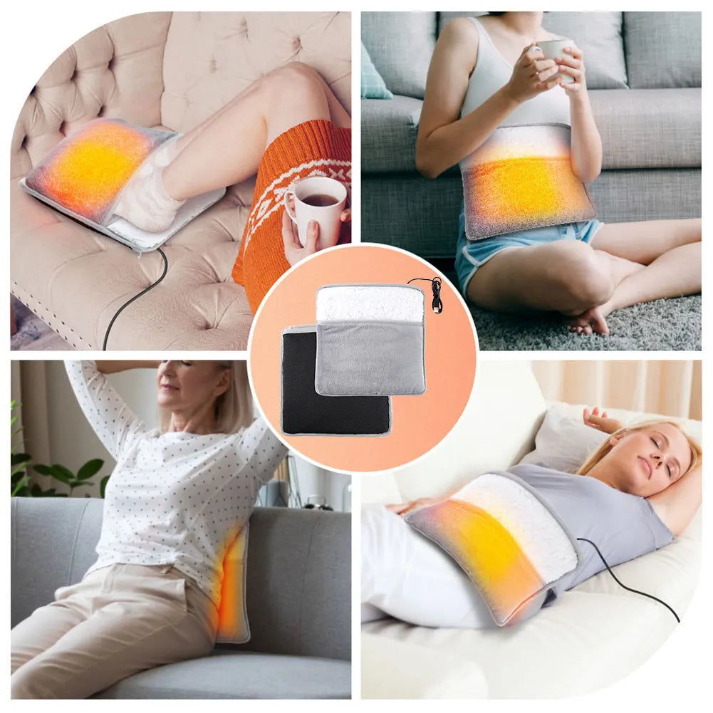 Winter USB Electric Foot Heating Pad Household Feet Warmer Soft Plush Thermal Blanket