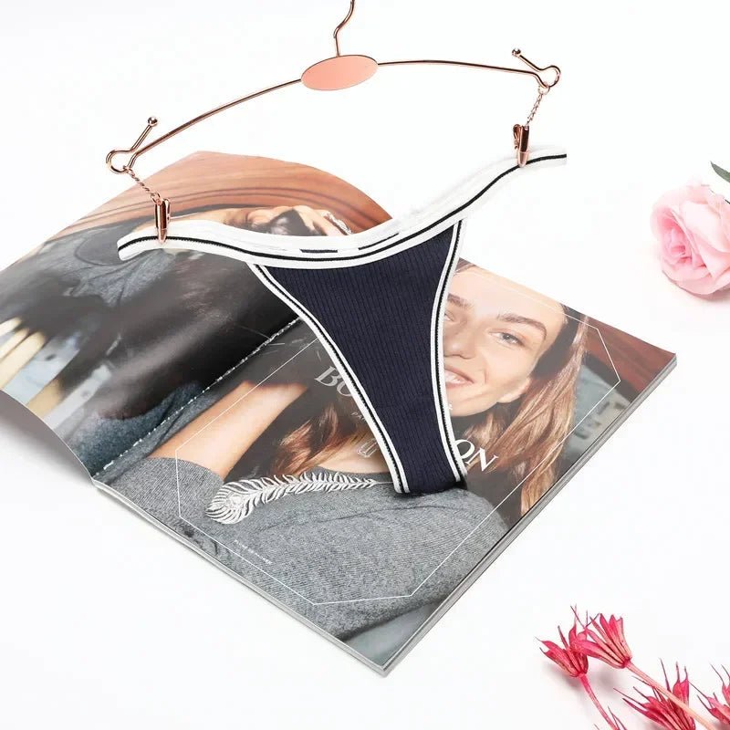 Women's Panties Sexy Cotton Panties Solid Low Waist Seamless Fashion Thongs