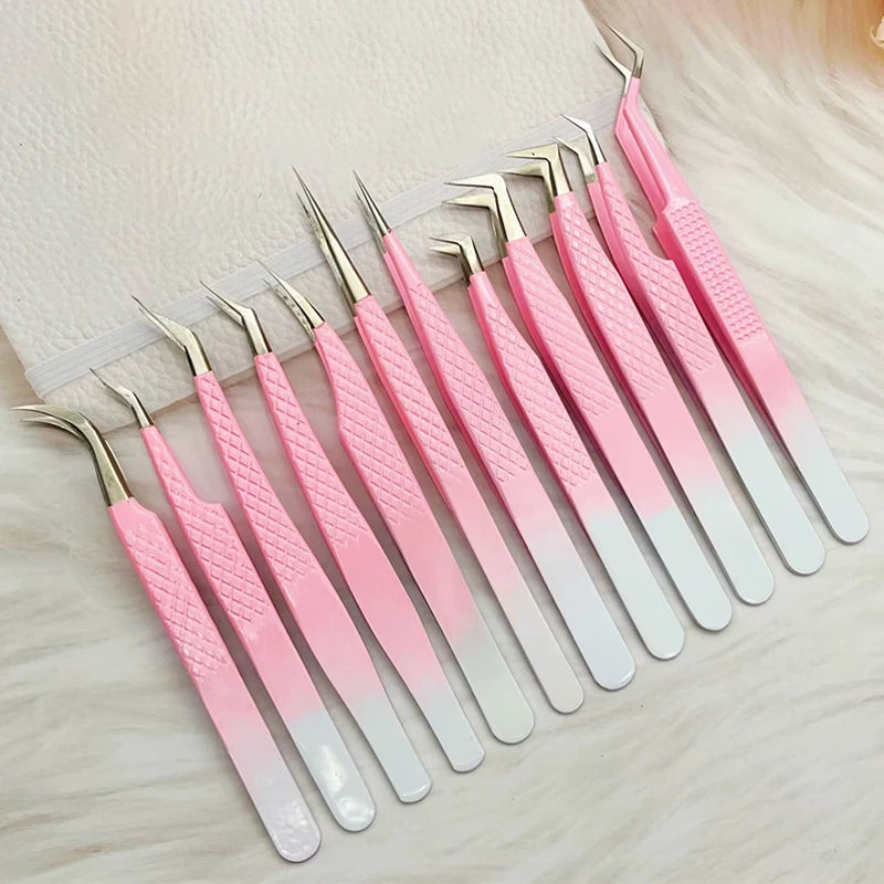 Eyelashes Tweezers Stainless Steel For Lashes Extension Makeup Tools Nail Art Rhinestone Picker Tools