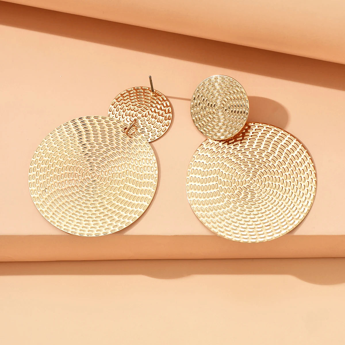 Bohemia Trendy Geometric Metal Round Earrings For Women Fashion Wedding Jewelry