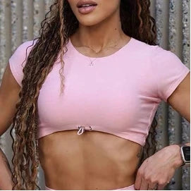 Women's Workout Clothing Gym Wear Crop Top Sports Bras V-back Yoga Pants Training Tights