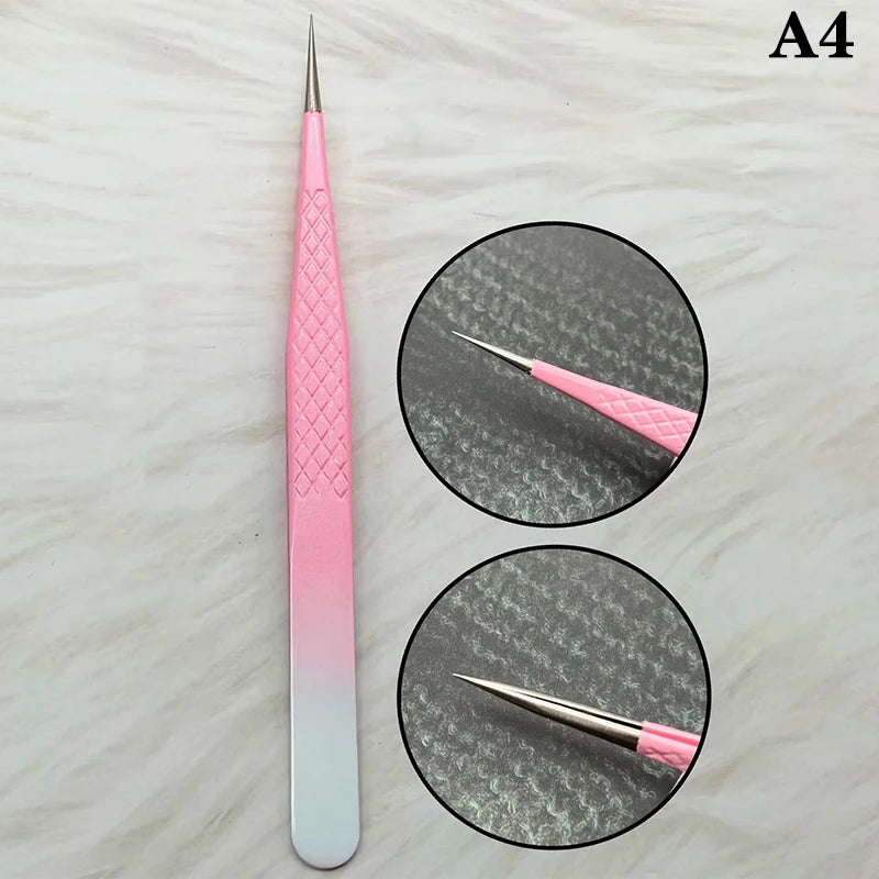 Eyelashes Tweezers Stainless Steel For Lashes Extension Makeup Tools Nail Art Rhinestone Picker Tools
