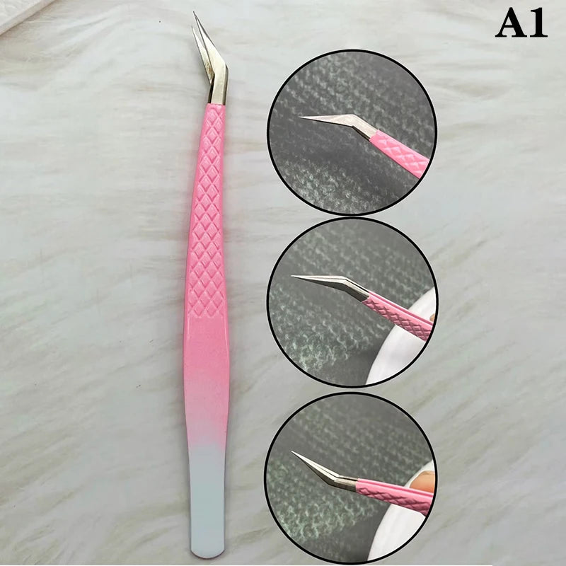Eyelashes Tweezers Stainless Steel For Lashes Extension Makeup Tools Nail Art Rhinestone Picker Tools