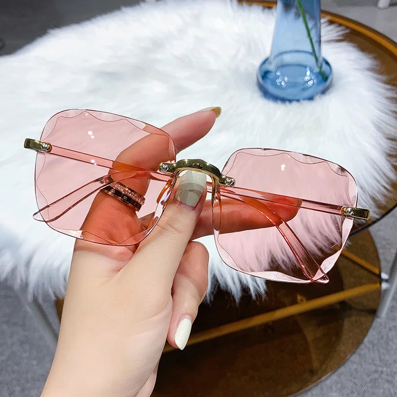 Women Sunglasses Transparent Multi-color Lenses UV400 Women Sun Glasses Women Eyewear