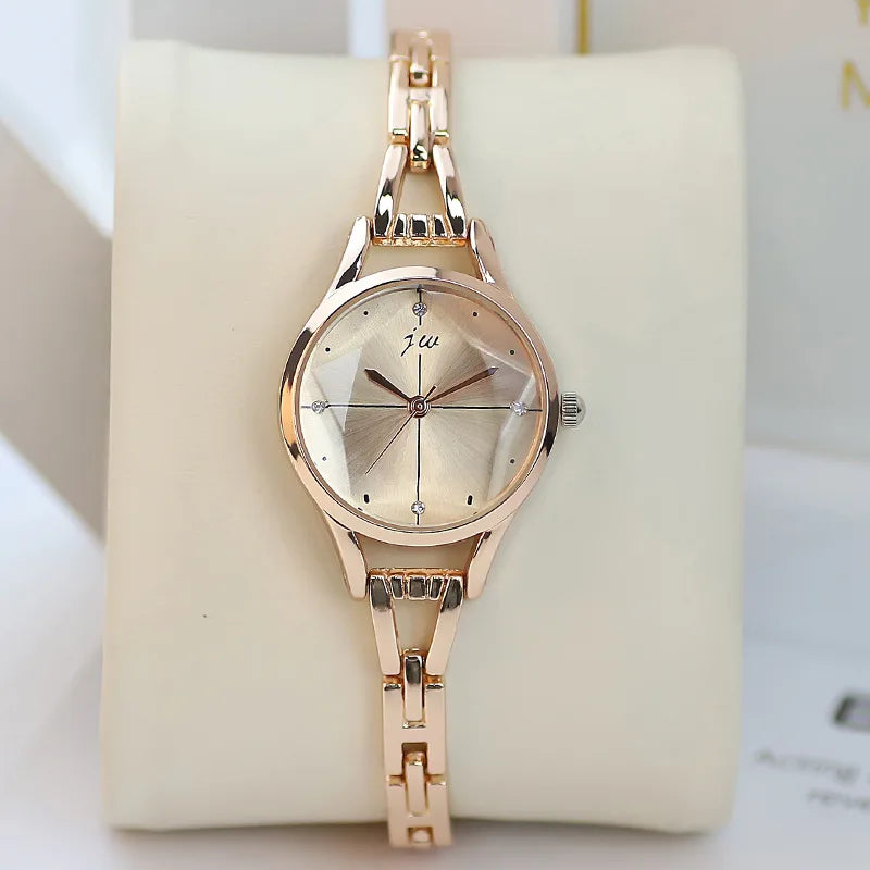 Women's Elegant Watch Quartz Luxury Fashion Stainless Steel Alloy Wristwatch