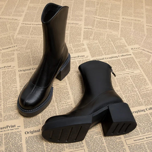 High Heel Women Ankle Boots Fashion High Quality Platform Comfort Women Waterproof Boots