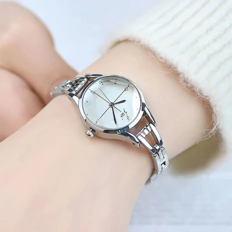 Women's Elegant Watch Quartz Luxury Fashion Stainless Steel Alloy Wristwatch