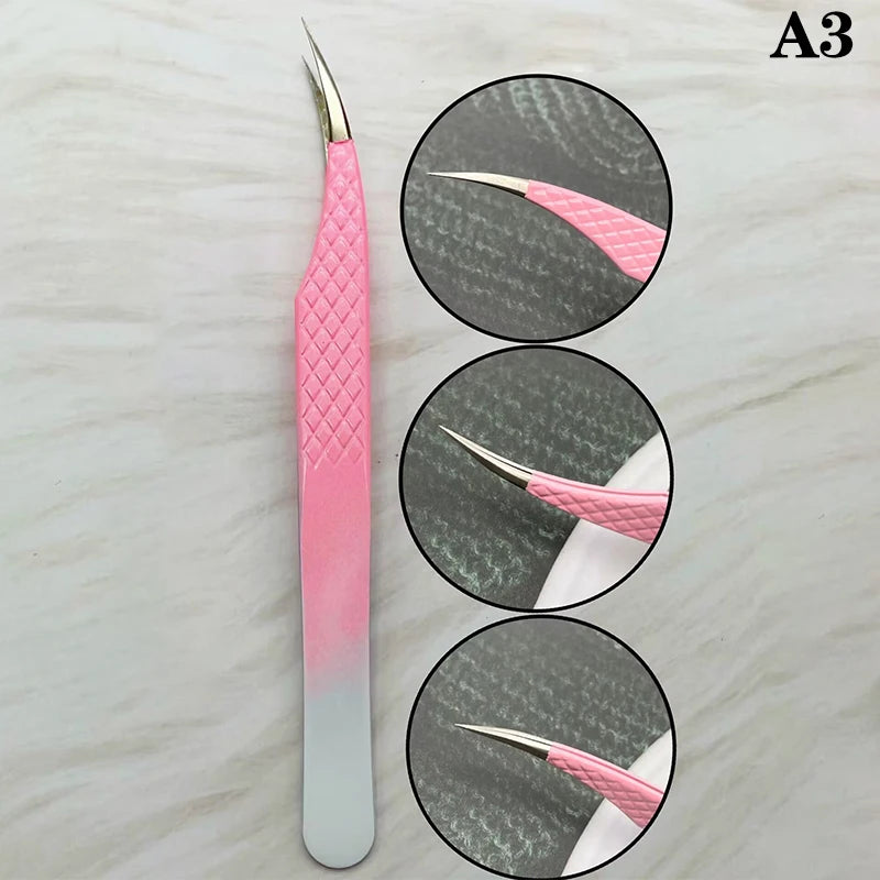 Eyelashes Tweezers Stainless Steel For Lashes Extension Makeup Tools Nail Art Rhinestone Picker Tools