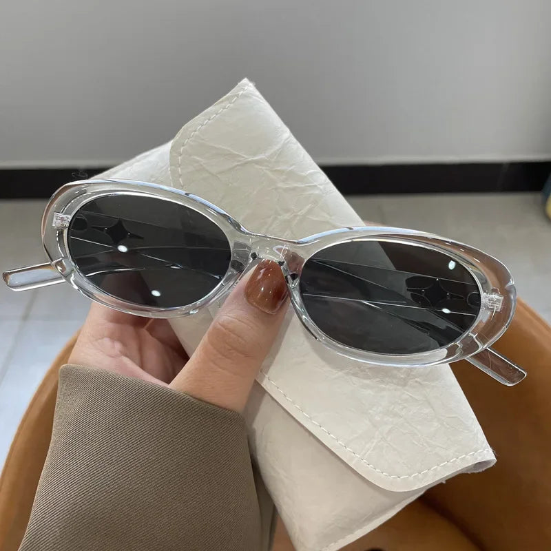 Sunglasses Women's Oval Sunglasses Retro Style Glasses Outdoor Leisure Decorative Glasses