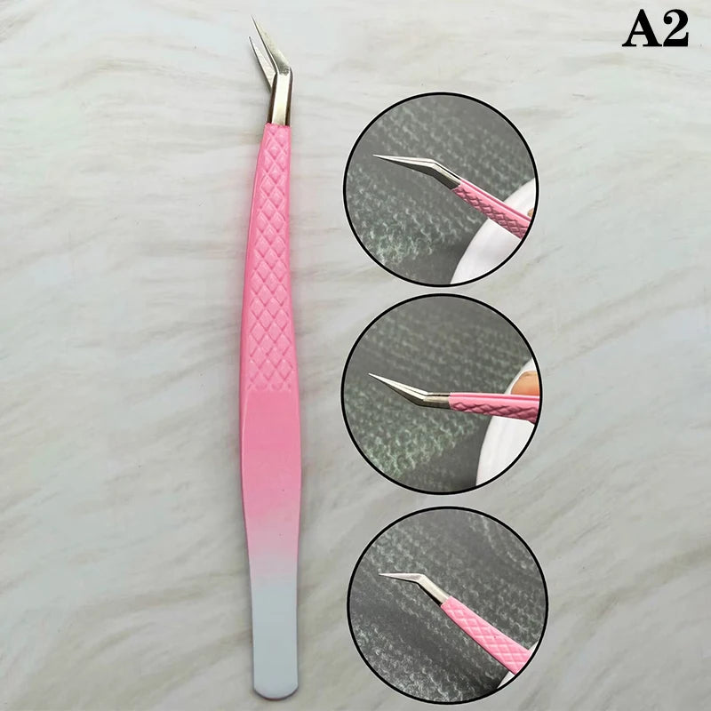 Eyelashes Tweezers Stainless Steel For Lashes Extension Makeup Tools Nail Art Rhinestone Picker Tools