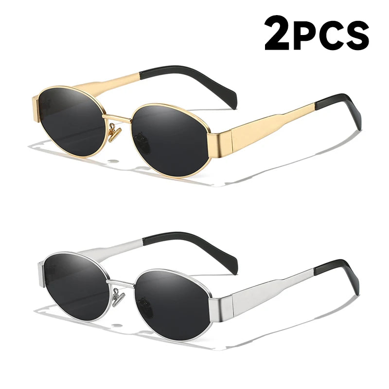 Sunglasses For Women UV400 Alloy Oval Eyewear