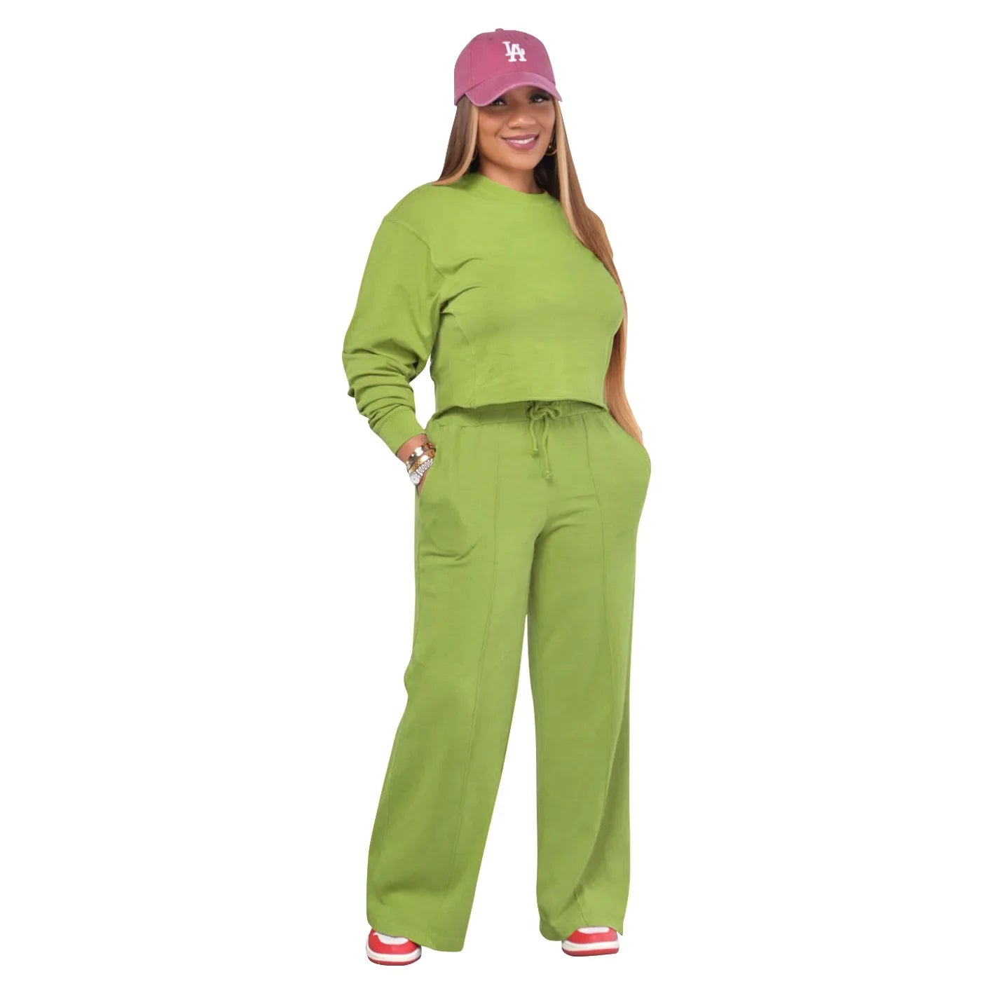 Women Clothing Sets Pullover Top+Pants 2Pcs Suits Winter Thicken Warm Outfits Solid Color Female Casual Tracksuit