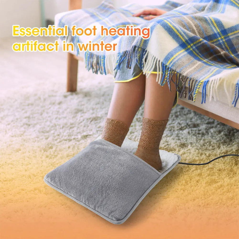 Winter USB Electric Foot Heating Pad Household Feet Warmer Soft Plush Thermal Blanket