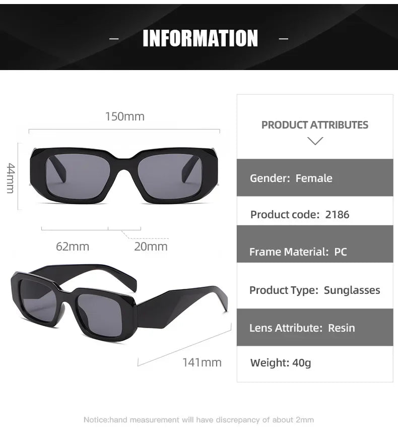 Sunglasses Women's Trendy Sun Glasses Designer Square Shades