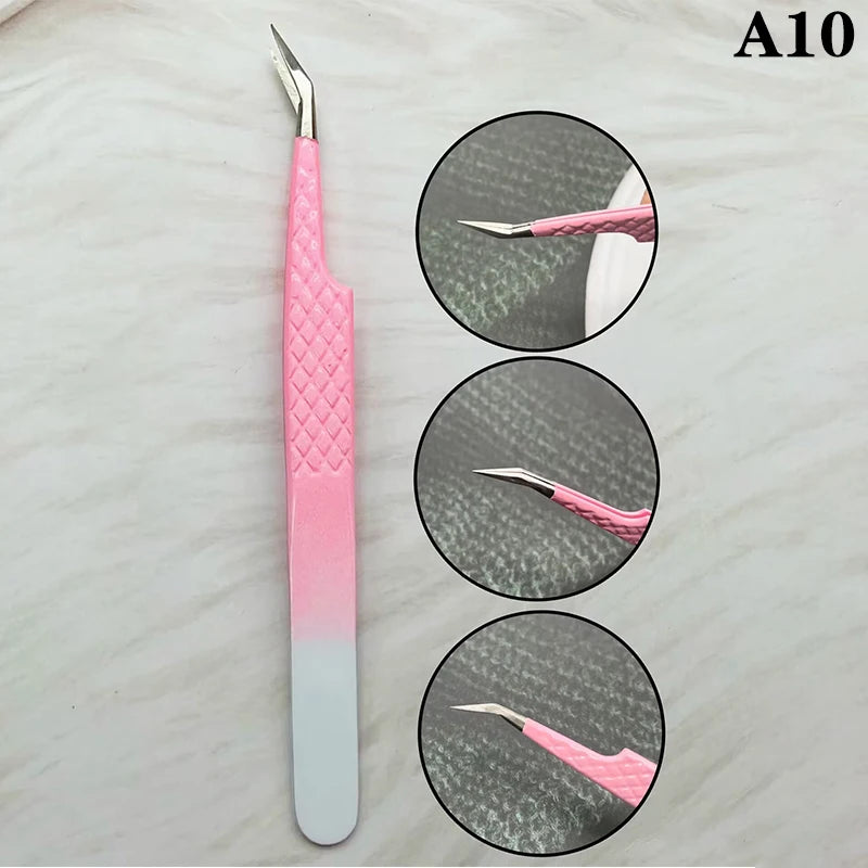 Eyelashes Tweezers Stainless Steel For Lashes Extension Makeup Tools Nail Art Rhinestone Picker Tools