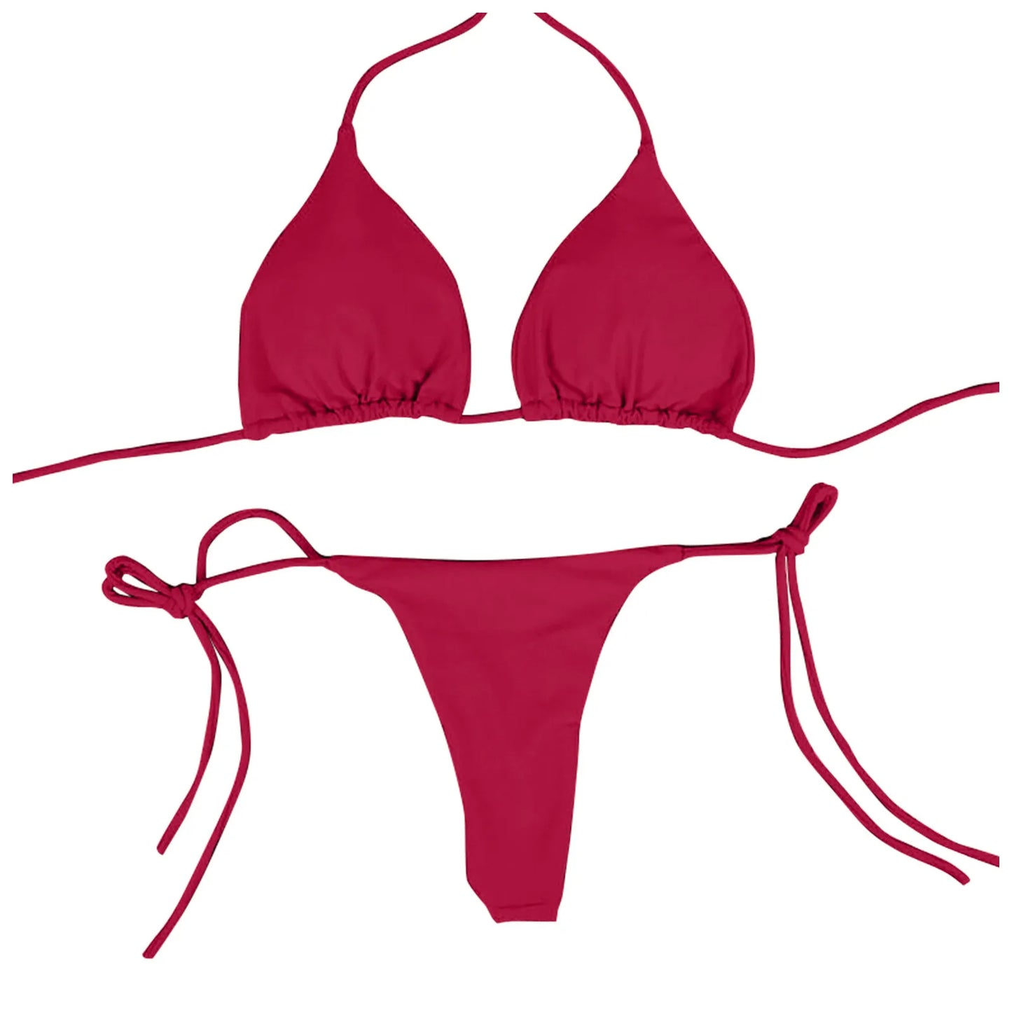 Worms Sexy Swimsuit Push-up Padded Bra Thong Two Piece Bathing Suit